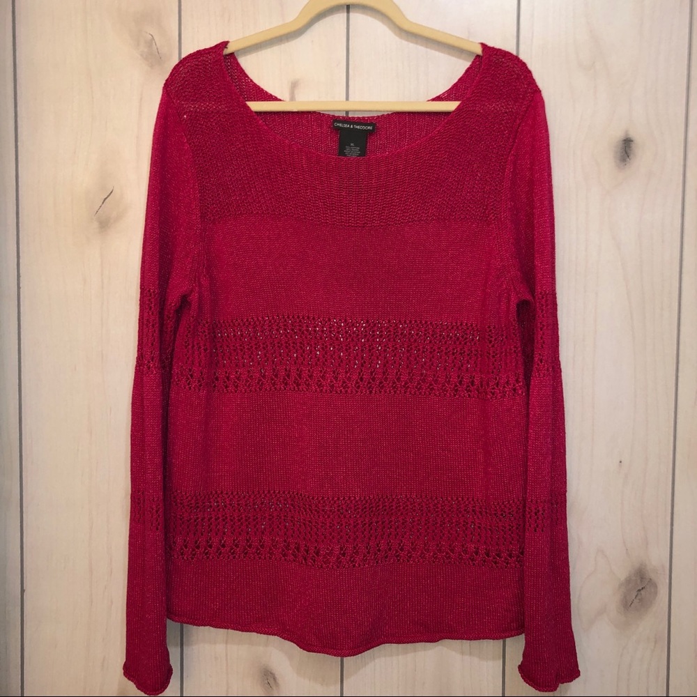 Chelsea & Theodore Fuchsia Sweater